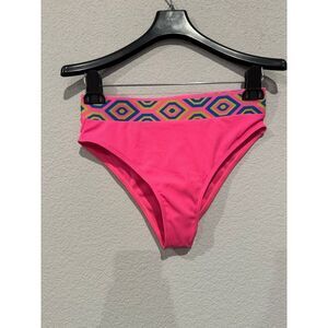 Shein Women's Size Small High Waist Bikini Bottoms Pink NWOT
